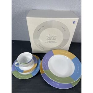 Exclusively for Mary Kay Inspirational Words To Live By 5 Piece Dinner Set‎ NIB